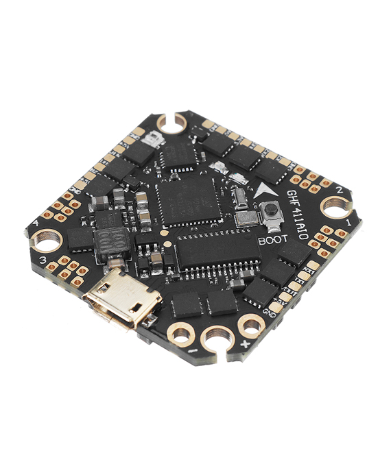 CONTROLADOR DE VUELO JHEMCU GHF411AIO F4 OSD INCORPORADO 20A BLHELI_S 2-4S 4EN1
