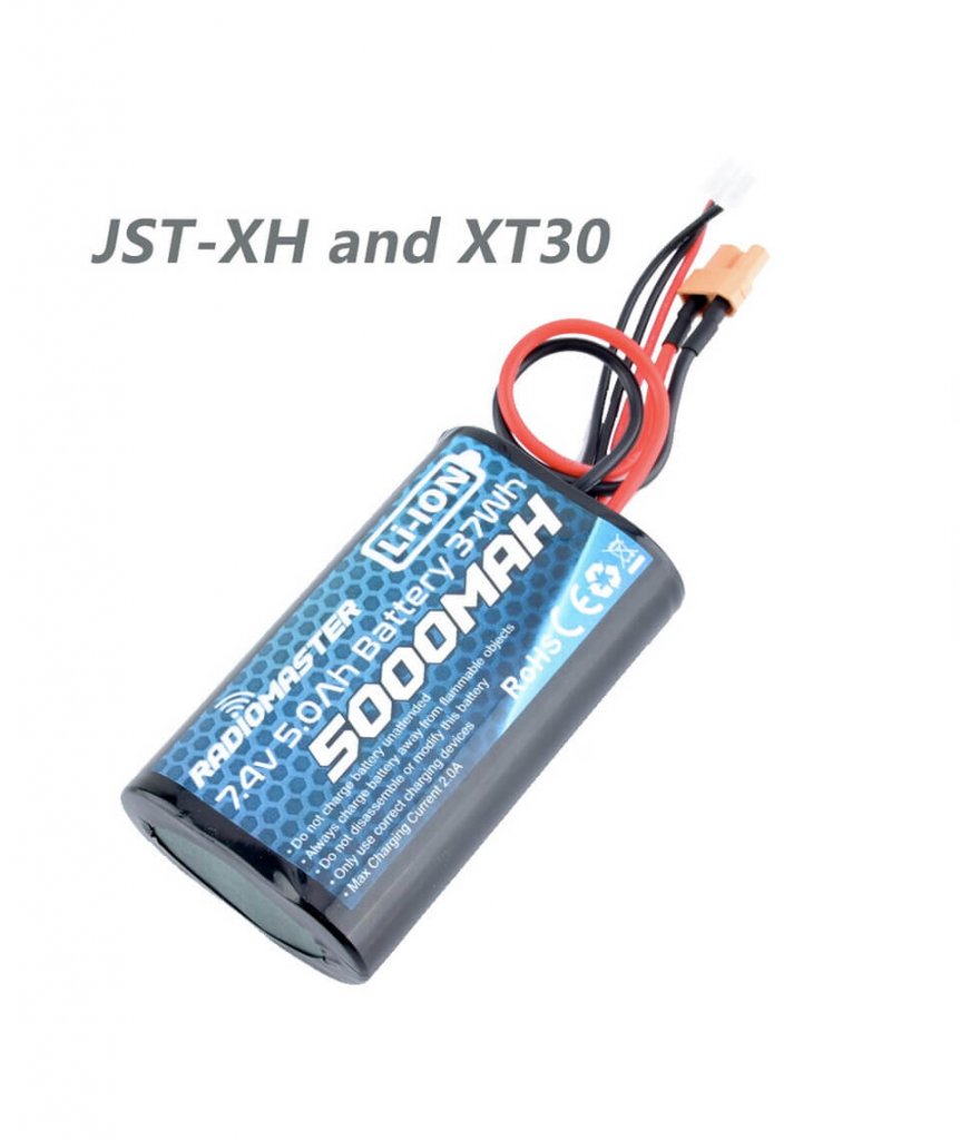 Batteria LiPo RadioMaster 5000mAh 7.4V 2S Per TX12 TX16 TX16S Boxer